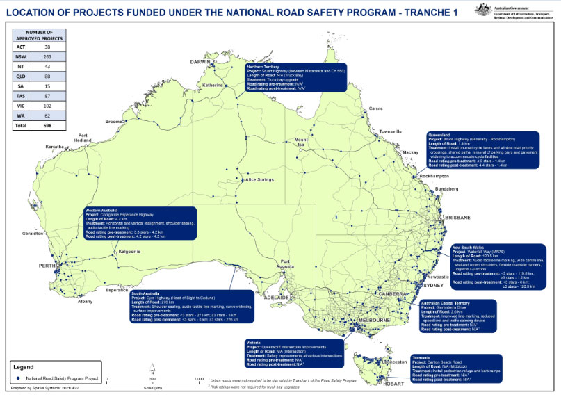 RSP projects map